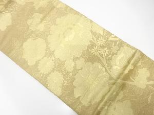 アンティーク　洋花模様織り出し袋帯(材料)